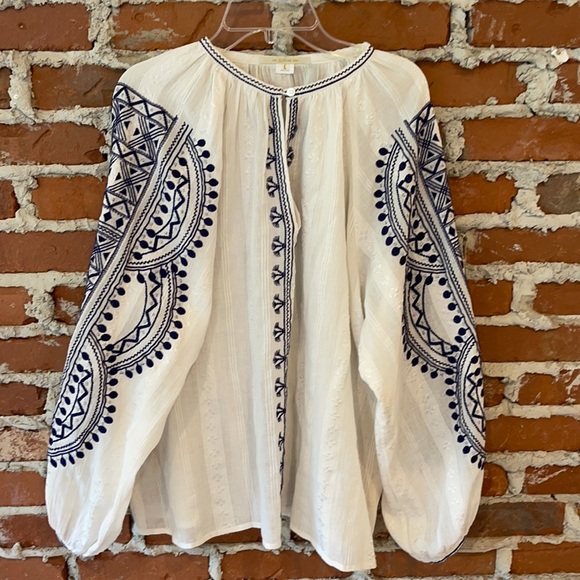 Ne Quittez Pas Dobby Blouse, L - Picture 4 of 9